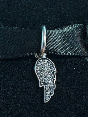 Authentic Pandora Angel Wing CZ Dangle Charm 791352CZ